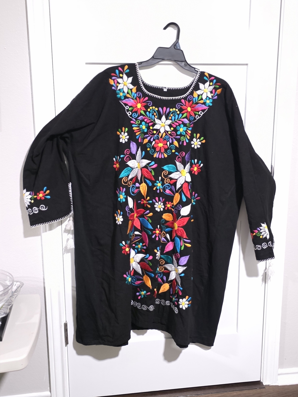 MEXICAN PLUS SIZE Embroidered Midi Dress  5X-6X